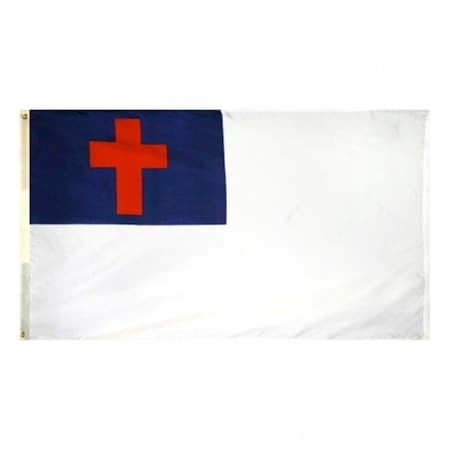 Annin Flagmakers 91600 3 Ft. X 5 Ft. Nyl-Glo Christian Flag; Sewn Design